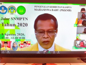 Dekan FIK membuka Acara PKKMB SNMPTN 2020