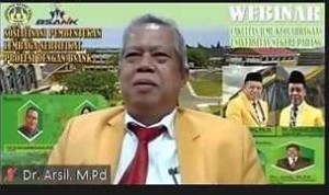 Dr. Arsil M.Pd Ketua Pelaksana Webinar dengan BSANK